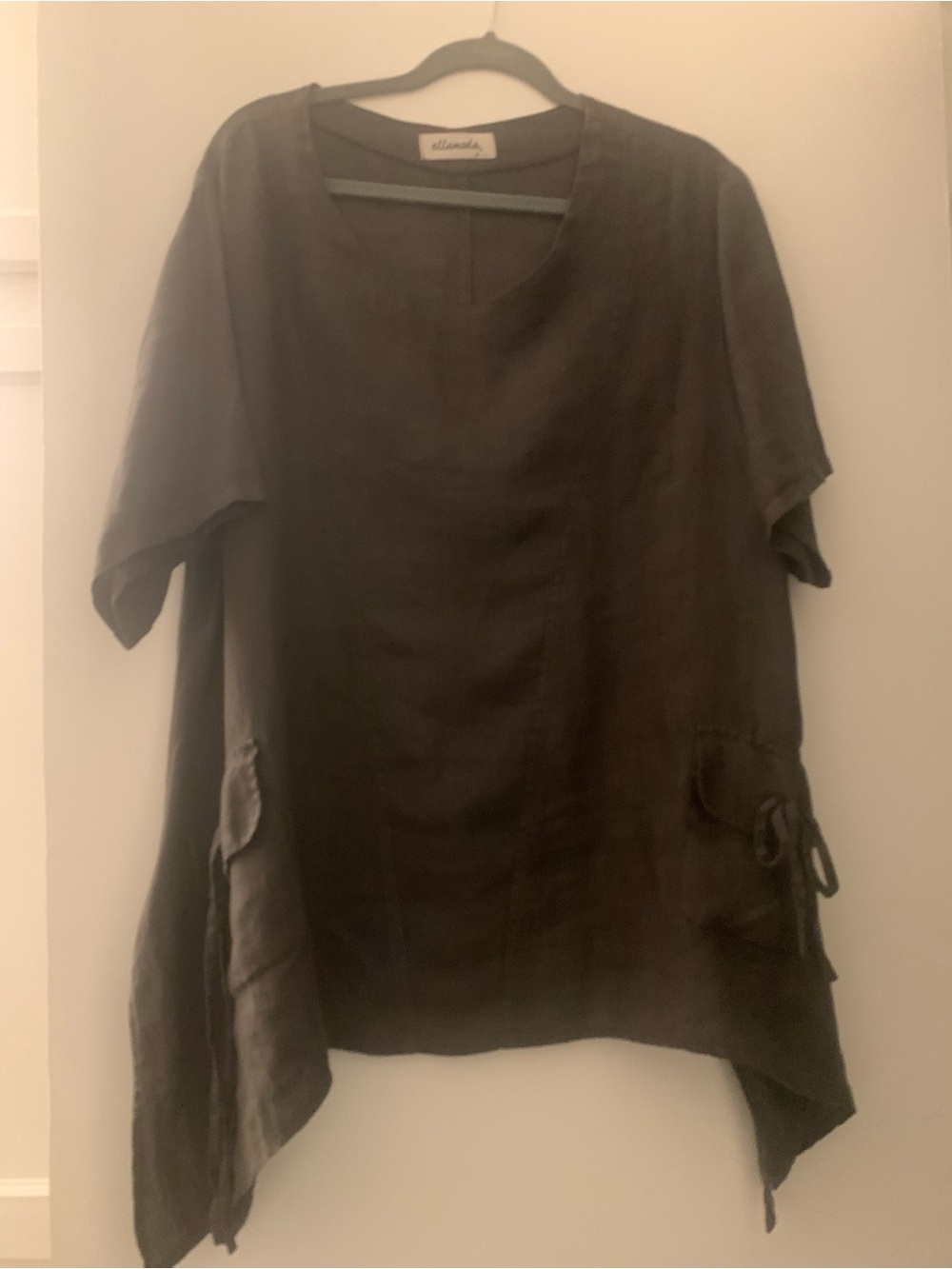 Eileen Fisher Easy Pull-On Tunic in Dark Brown